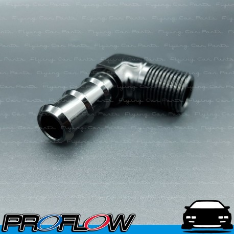 PROFLOW 90 Degree 5/8" Barb To 1/2" NPT Fitting Adaptor Black