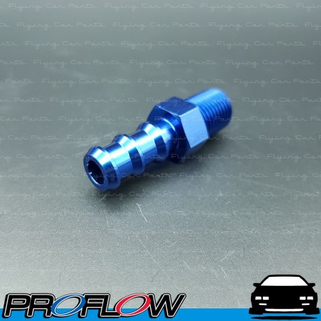 PROFLOW Straight 3/8" Barb To 1/4" NPT Fitting Adaptor Blue