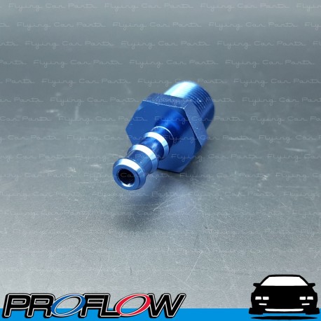 PROFLOW Straight 3/8" Barb To 1/2" NPT Fitting Adaptor Blue