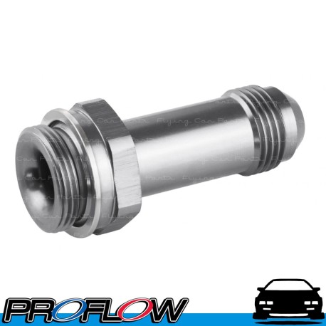 PROFLOW Holley Inlet Feed 7/8" x 20 To AN -8 Male 2" Silver