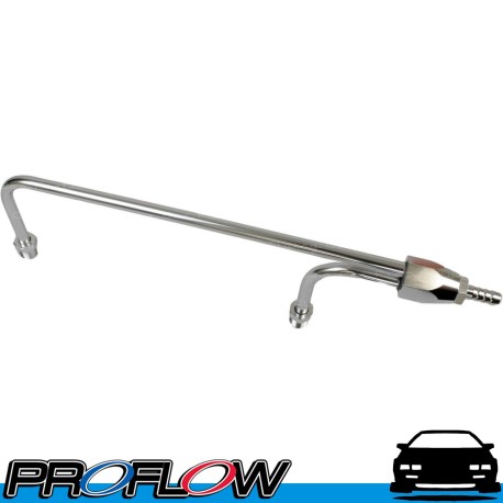 PROFLOW Holley Vacuum Secondary 8-21/32'' Length Anodised Fuel Rail Silver