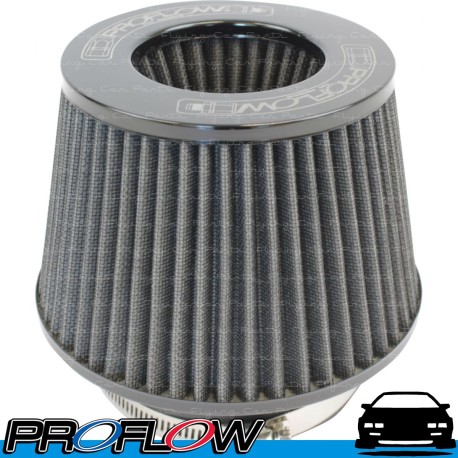 PROFLOW Cone Pod Air Filter Cleaner 76mm (3") Neck 100mm Long Black