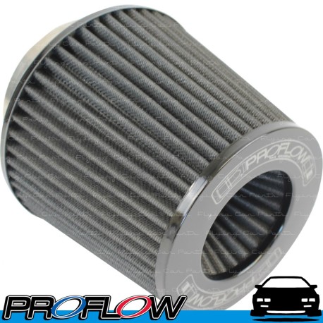 PROFLOW Cone Pod Air Filter Cleaner 63.5mm (2.5") Neck 130mm Long Black