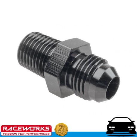 RACEWORKS AN6 6AN Male Flare to NPT 1/4" Straight Fuel Oil E85 Diesel