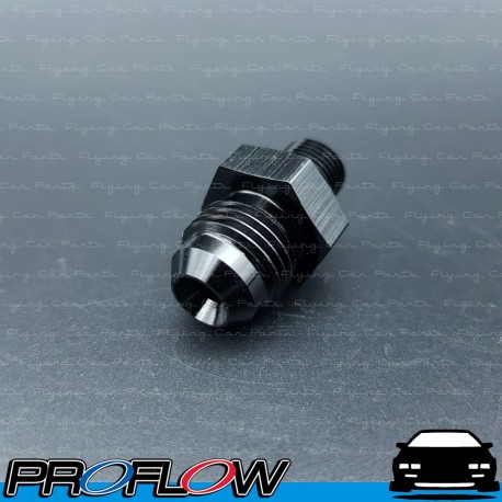 PROFLOW Male AN To NPT Adaptor Fitting AN -6 (AN6) 1/8" NPT Straight Black