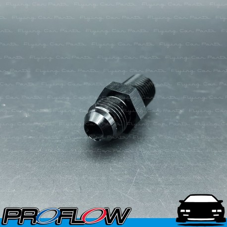 PROFLOW Male AN To NPT Adaptor Fitting AN -6 (AN6) 1/4" NPT Straight Black