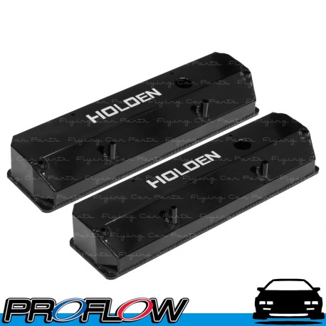 PROFLOW Holden Commodore Fabricated Valve Covers early 253/308 Black With Hole