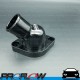 PROFLOW Black Chevrolet V8 Thermostat Housing 307 327 350 400 454 45 Degree Swivel