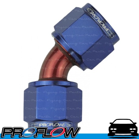 PROFLOW Female Flare Union 45 Degree Fitting Adaptor AN -8 (AN8) Blue