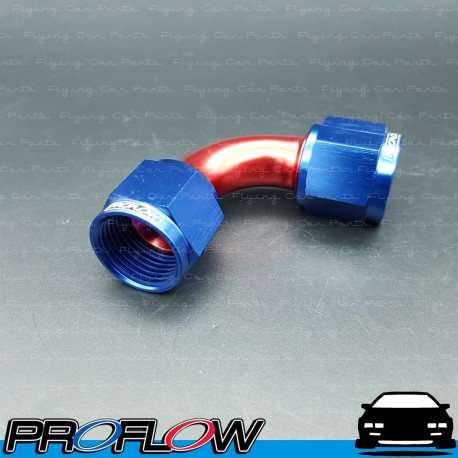 PROFLOW Female Flare Union 90 Degree Fitting Adaptor AN -10 (AN10) Blue