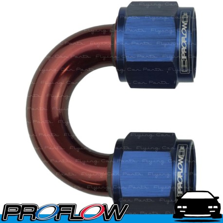 PROFLOW Female To Female Union 180 Degree Fitting Adaptor AN -10 (AN10) Red/Blue