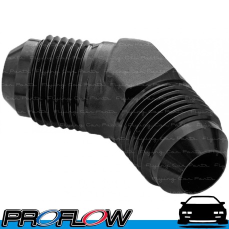 PROFLOW Male Union Fitting Adaptor 45 Degree AN -3 (AN3) Black