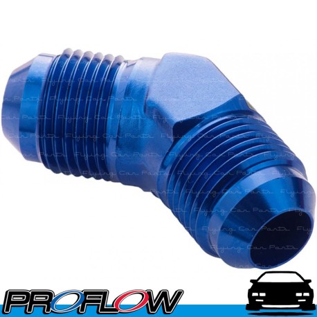 PROFLOW Male Union Fitting Adaptor 45 Degree AN -3 (AN3) Blue