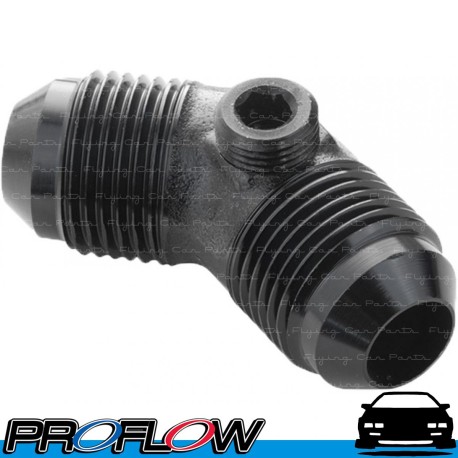 PROFLOW Male Union with 1/8" NPT Port Fitting Adaptor 45 Degree AN -8 (AN8) Black