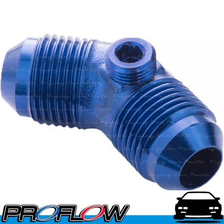 PROFLOW Male Union with 1/8" NPT Port Fitting Adaptor 45 Degree AN -6 (AN6) Blue