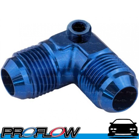 PROFLOW Male Union with 1/8" NPT Port Fitting 90 Degree AN -8 (AN8) Blue