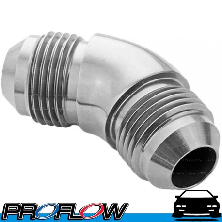 PROFLOW Male Flare Forged Union 45 Degree Fitting Adaptor AN -4 (AN4) Polished