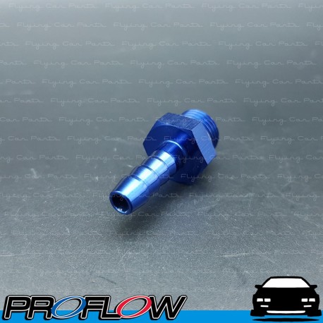 PROFLOW Male AN -6 (AN6) ORB O-Ring Port To 5/16" Barb Adaptor Fitting Blue