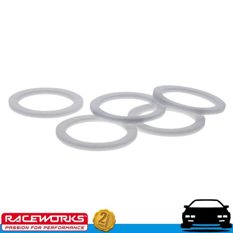 RACEWORKS 5 x PTFE Washers AN8 8AN ID 19mm OD 25mm T1.5 Fuel Oil E85 Diesel