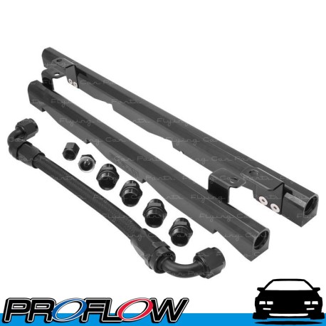 PROFLOW Holden 304 308 EFI 5L V8 Fuel Rail Kit Commodore Flow Series 2 Black