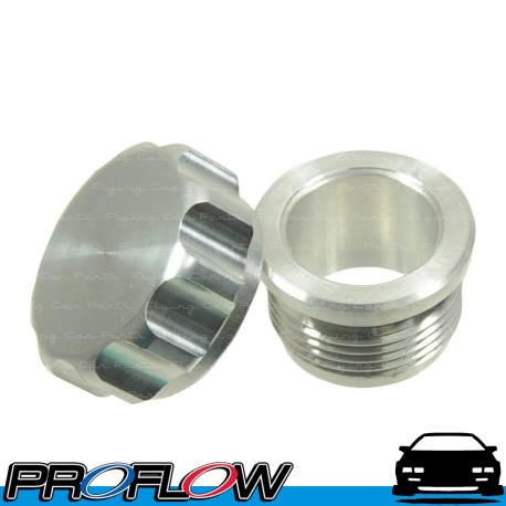 PROFLOW Aluminium Weld On Male Bung & Cap 1.5"