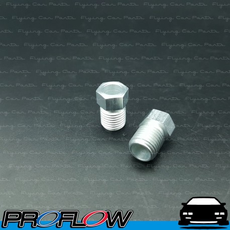 PROFLOW 2 x Male Tube Nuts Steel 3/8" x 24 For 1/4" Pipe