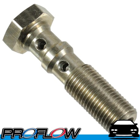 PROFLOW Stainless Steel Double Banjo Bolt Bolt M10x1.00 30mm Long