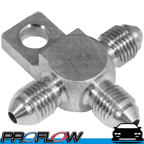 PROFLOW Stainless Steel AN Tee Block Male AN -3 (AN3)