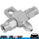 PROFLOW Stainless Steel Tee Block Male AN -3 (3AN) To 2 x AN -3 (3AN) Hose