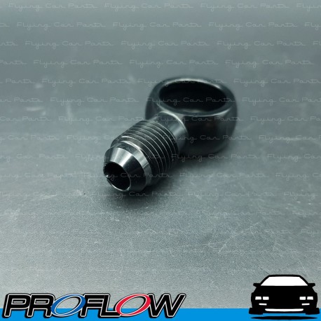 PROFLOW Banjo 18mm To Male AN -6 (AN6) Aluminium Straight Fitting Black