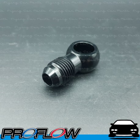 PROFLOW Banjo 12mm To Male AN -6 (AN6) Aluminium Straight Fitting Black