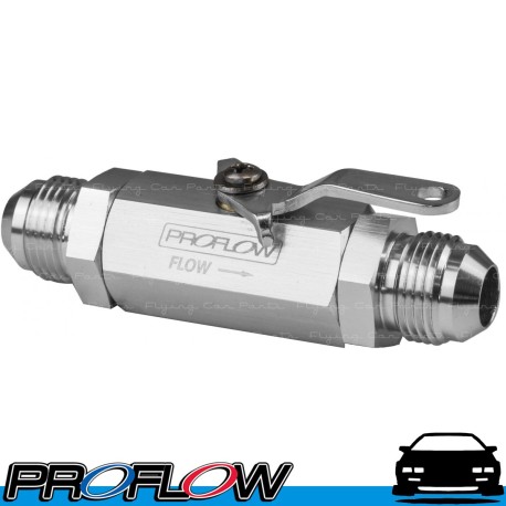 PROFLOW Flow Control Shut Off Valve AN -6 (6AN) Silver