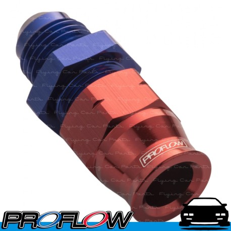 PROFLOW 5/8" Tube To Male AN -10 (AN10) Fitting Adapter Blue/Red