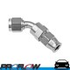 PROFLOW 45 Degree 5/16" Tube to Female AN -6 (AN6) Fitting Adapter Silver