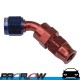 PROFLOW 45 Degree 1/2" Tube to Female AN -8 (AN8) Fitting Adapter Blue/Red