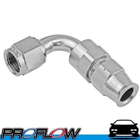 PROFLOW 90 Degree 5/16" Tube to Female AN -6 (AN6) Fitting Adapter Silver