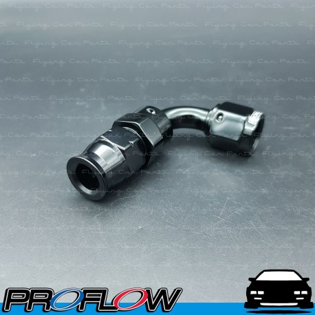 PROFLOW 90 Degree 3/8" Tube to Female AN -6 (AN6) Fitting Adapter Black