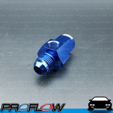 PROFLOW Straight AN -6 (AN6) Male To Female Fitting Adapter With 1/8" NPT Port Blue