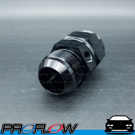 PROFLOW Straight AN -16 (AN16) Male To Female Fitting Adapter With 1/8" NPT Port Black