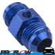 PROFLOW Straight AN -3 (AN3) Male To Male Fitting Adapter With 1/8" NPT Port Blue