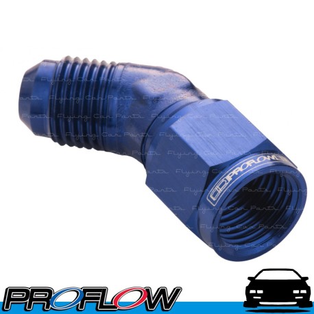 PROFLOW AN -3 (AN3) Male To Female 45 Degree Swivel Fitting Adapter Blue