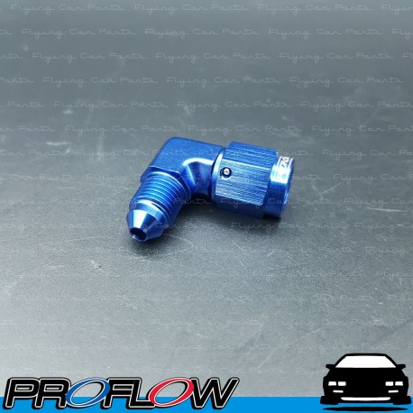 PROFLOW AN -3 (AN3) Male To Female 90 Degree Swivel Fitting Adapter Blue