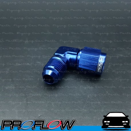 PROFLOW AN -6 (AN6) Male To Female 90 Degree Swivel Fitting Adapter Blue