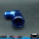 PROFLOW AN -8 (AN8) Male To Female 90 Degree Swivel Fitting Adapter Blue