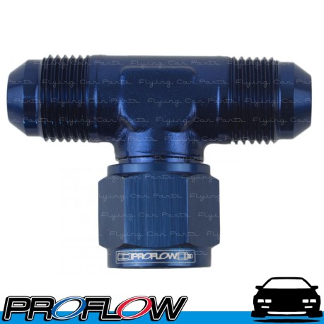 PROFLOW AN -3 (3AN) Female To Male Swivel Tee Fitting Adapter Blue