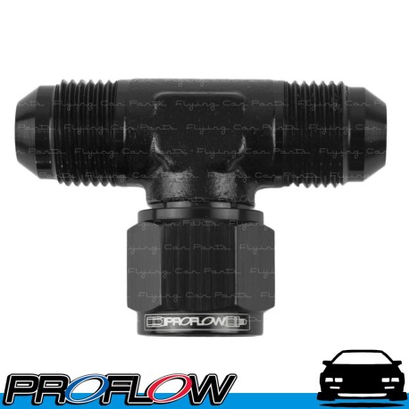 PROFLOW AN -4 (4AN) Female To Male Swivel Tee Fitting Adapter Black