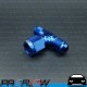 PROFLOW AN -6 (6AN) Female To Male Swivel Tee Fitting Adapter Blue