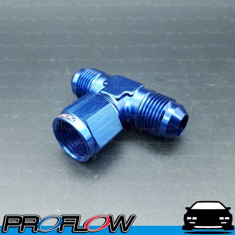 PROFLOW AN -8 (8AN) Female To Male Swivel Tee Fitting Adapter Blue