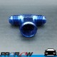 PROFLOW AN -8 (8AN) Female To Male Swivel Tee Fitting Adapter Blue