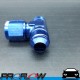 PROFLOW AN -8 (8AN) Female To Male Swivel Tee Fitting Adapter Blue